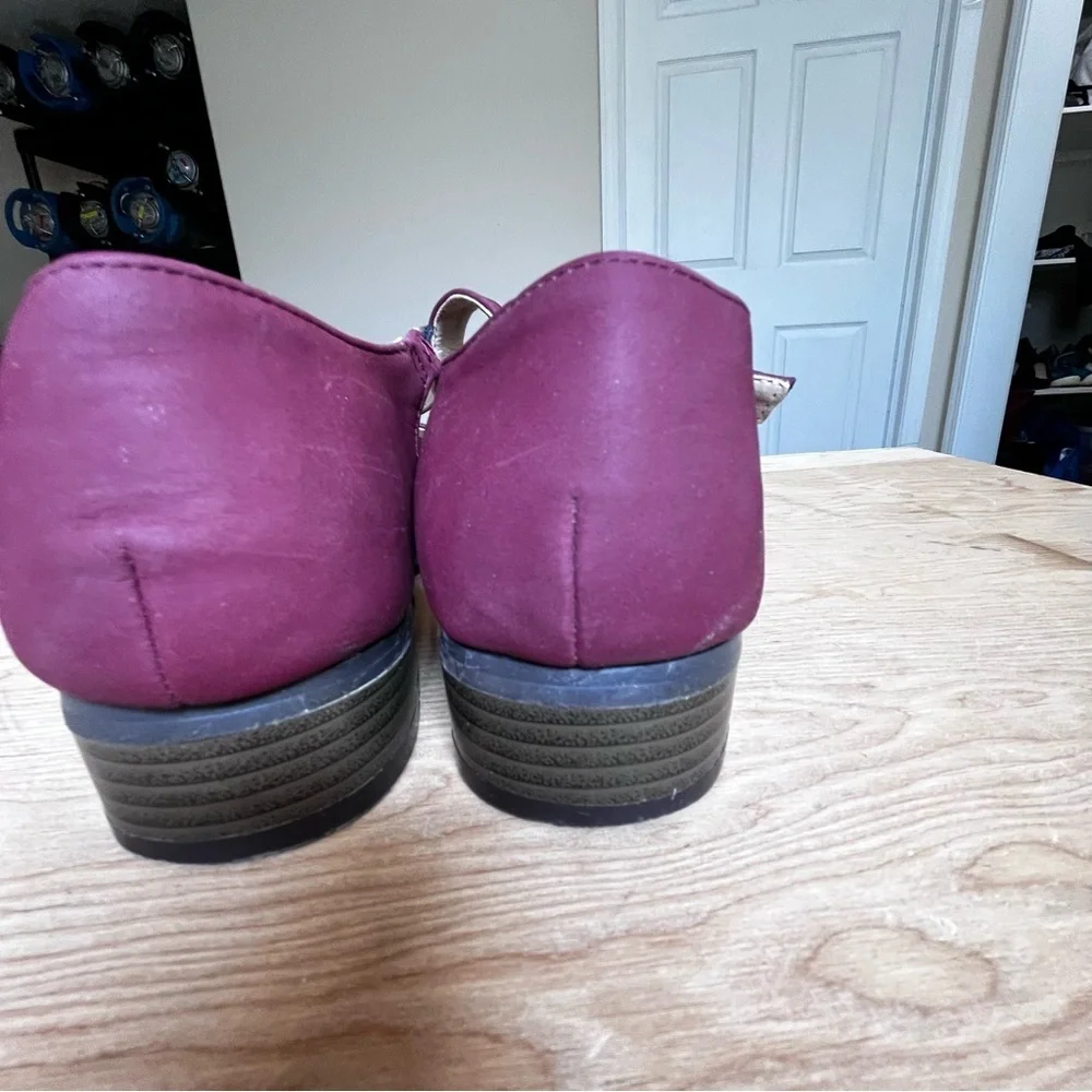 Journee Collection | Maroon Elina Strappy Flat Shoes, Women’s Size 8